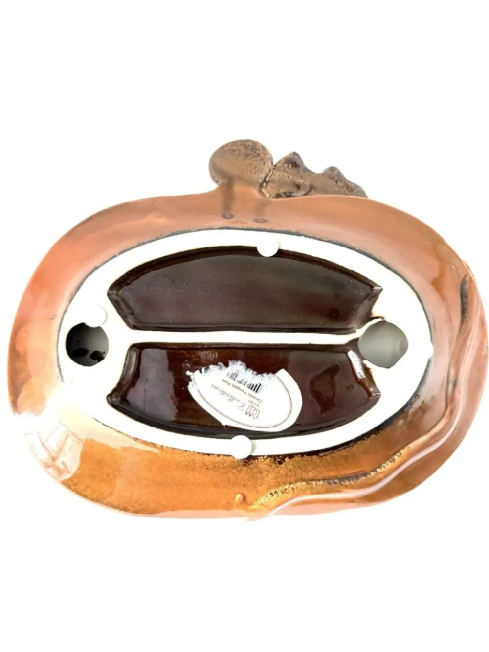 Ceramic Pumpkin Plate Thanksgiving Fall Autumn Serving Decor